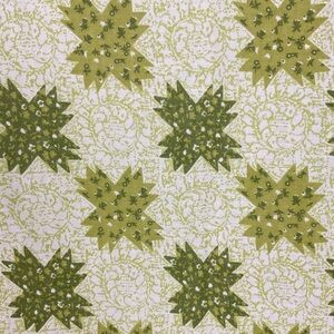 Reclaimed vintage cheater quilt print Shower of Stars cotton fabric 42” x 49”